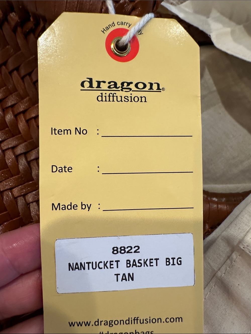 Dragon Diffusion Nantucket Basket Bag in Tan - Picture 11 of 12